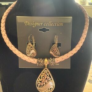 Pink and Gold Jewelry Set